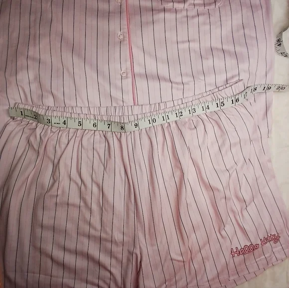 Hello Kitty Pink Striped Pajama Sleep Set – Size XL – NWT - Picture 5 of 13